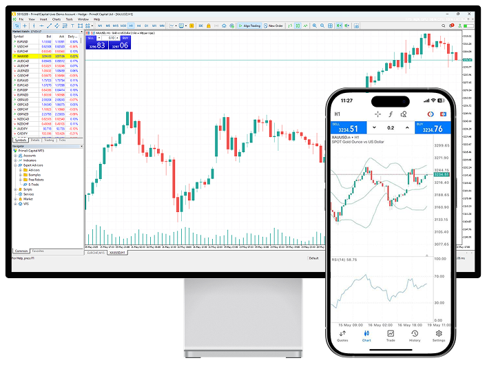 MetaTrader 5 desktop and mobile platform